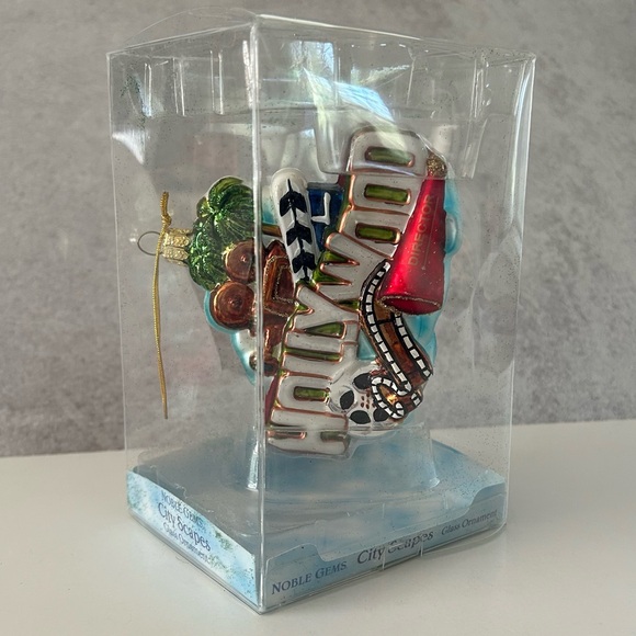 Kurt Adler Noble Gems Hollywood, CA Cityscape Glass Ornament, NEW in Package - Picture 2 of 10